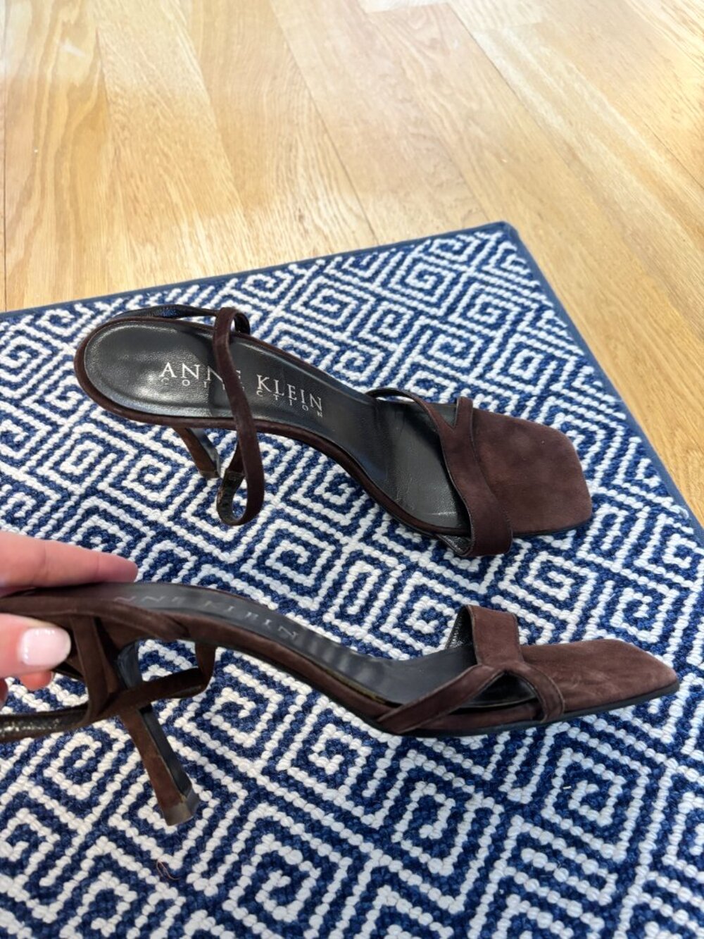 Ann Klein Brown Suede Heels